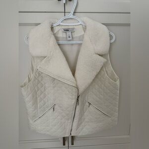 Quilted / faux fur vest